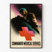 Väggposter i vintage stil för Commando Medical Service