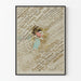 Vintage poster med en par som kysser varandra och reklamtext