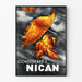 Vintageposter med Nican-tabletter höstblad