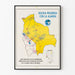 Poster Bolivia-karta 1964 - Program för Alliansen för Framsteg