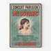 Vintagekonsertaffisch Parisisk Mlle Duparc Väggdekoration