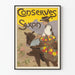 Vintageposter Konserves Saxon-stil Art Nouveau
