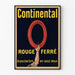 Vintage Continental Rouge Ferré - Väggdekoration för bilposter