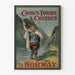 Vintageposter för Cook's Tours & Cruises Norge väggdekoration