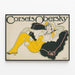Vintageposter med korsetter Obersky elegant väggdekoration — inramlat konstverk på väggen