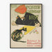Vintage kalenderposter 1897 med konstnär och katt