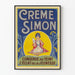Vintageposter Crème Simon ungdomsfrisör