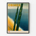 Vintage poster för väggdekoration Crimea strand och hav