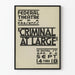 Vintageaffisch för Federal Theatre - Criminal At Large
