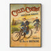 Vintageaffisch Cycles Coutrot tillverkning i Frankrike Paris