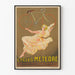 Vintageposter Cycles Météore väggdekoration retro cykel