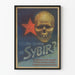 Retro väggposter Sybir - Döskalle och röd stjärna