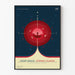 Dekorativ poster av Deep Space Atomic Clock NASA röd