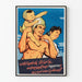 Vintagefamiljens glada poster för väggdekoration