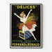 Vintageposter med Ferrand & Renaud Délices Nudlar med ägg