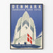 Dekorativ poster av Grundtvigs kyrka i Köpenhamn