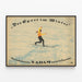 Vintage skidposter "Der Sport im Winter" av Louis Oppenheim — inramlat konstverk på väggen