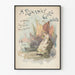 Vintageposter A Runaway Girl Waltz för musikkonstnärlig väggdekoration