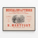 Vintageposter för Opéra Comique Deucalion & Pyrrha av H. Montfort — inramlat konstverk på väggen
