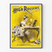 Vintageposter High Rollers Burlesque Co. Gul och Svart