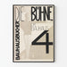 Vintageposter Die Bühne im Bauhaus för väggdekoration i design