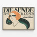 Vintageposter Die Sünde des Lulatsch - Burlesk operett av Jean Gilbert — inramlat konstverk på väggen