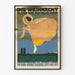 Künstlerisch och poetisk julposter i vintage stil