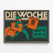 Vintageposter av 'Die Woche' illustrerade tidskrift modern 1914 — inramlat konstverk på väggen