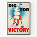 Vintage poster för väggdekoration 'Dig for Victory' Barn i trädgården