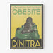 Vintageaffisch Obésité Dinitra – Vintage väggdekoration affisch hälsa