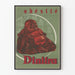 Vintageaffisch Obesitet Dinitra med Röd Buddha