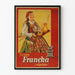 Vintageposter av café Francka med kaffekvarn