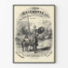 Illustrerad poster av Don Quijote av T. Johannot, vintage svartvitt teckning