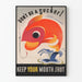 Vintageposter « Don't Be a Sucker! » retro väggdekoration