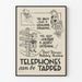 Vintageaffisch Varning för avlyssnade telefoner