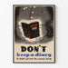 Vintagepropagandaposter från England 'Don't Keep a Diary'
