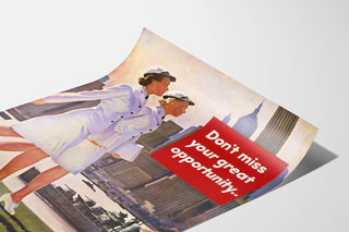 Vintage militär poster Navy Waves – retro väggdekoration