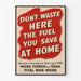 Vintageposter Bränsleeffektivitet hemma