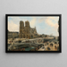 Vue de Paris avec Notre-Dame - Édouard-Jacques Dufeu — inramlat konstverk på väggen