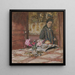 Madame Vuillard i mössa vid Closerie des Gents - Édouard Vuillard — inramlat konstverk på väggen