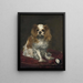 En King Charles spaniel - Édouard Manet — inramlat konstverk på väggen