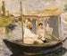 Claude Monet som målar i sin båt-studio - Édouard Manet — vy av konstverket