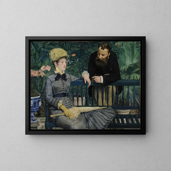 i konservatoriet - Édouard Manet — inramlat konstverk på väggen