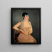 Dame i rosa - Édouard Manet — inramlat konstverk på väggen