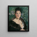 Dame i päls - Édouard Manet — inramlat konstverk på väggen