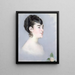 Mademoiselle Isabelle Lemonnier 1857-1926 - Édouard Manet — inramlat konstverk på väggen