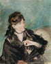 Berthe Morisot med fläkt - Édouard Manet — vy av konstverket