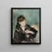 Berthe Morisot med fläkt - Édouard Manet — inramlat konstverk på väggen