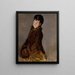 Portrait av Isabelle Lemonnier med ärm - Édouard Manet — inramlat konstverk på väggen