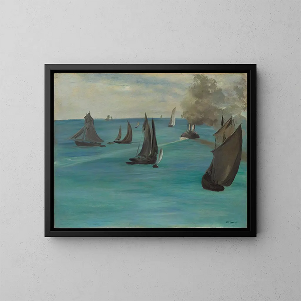 Vue de mer par temps calme - Édouard Manet — inramlat konstverk på väggen